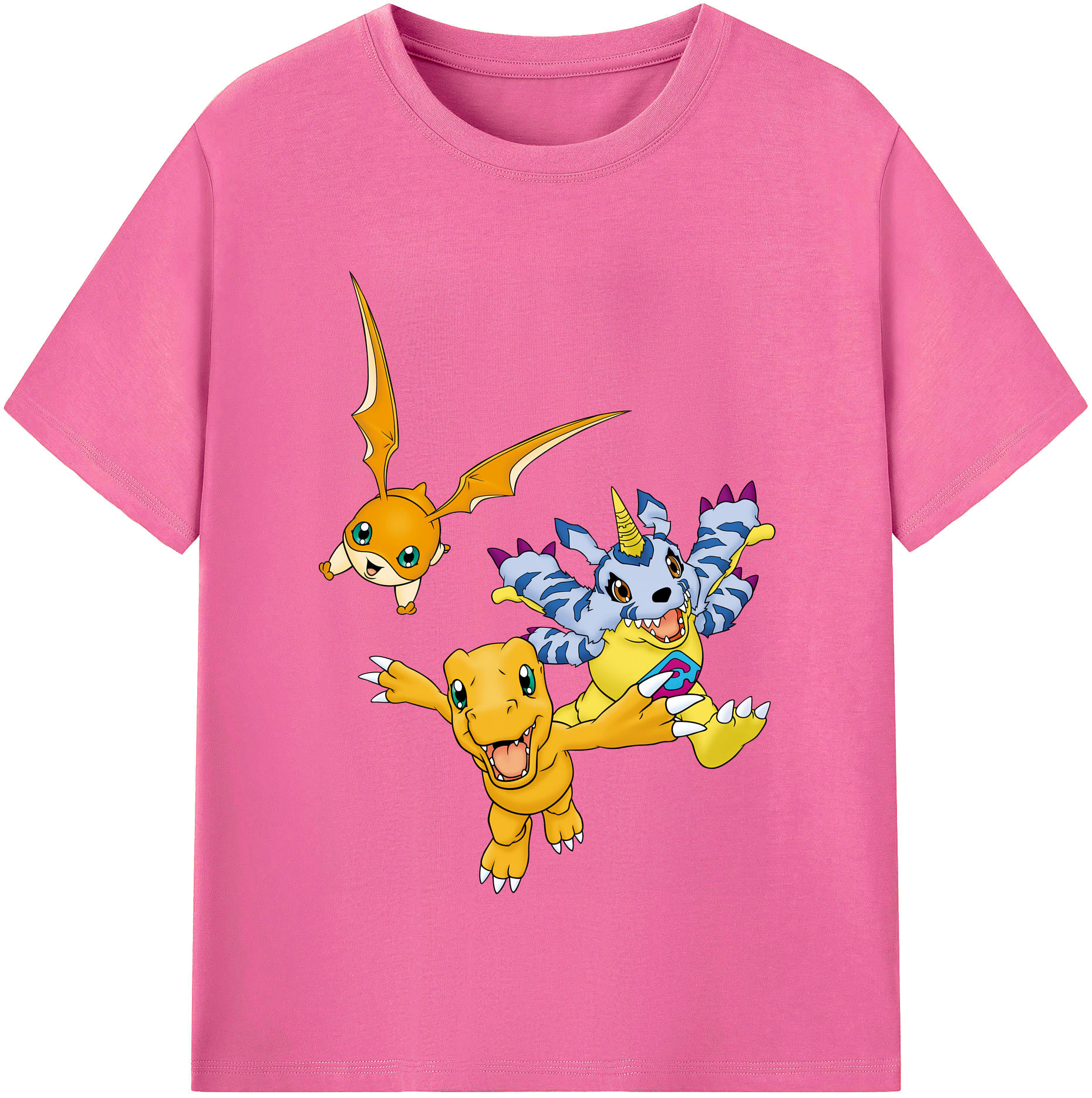 （画像用） Digimon デジタルモンスター/デジモン レディースカジュアルプリントTシャツ（綿100％）
